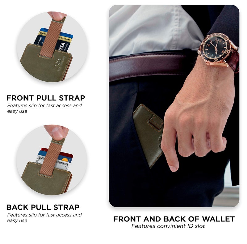 SERMAN BRANDS RFID Blocking Slim Money Clip Wallet â€“ Leather Bifold Front Pocket Minimalist Mens Wallet with Money Clip for Men, Small Credit Card Holder Wallet - Travel Wallet with Gift Box - Image 5